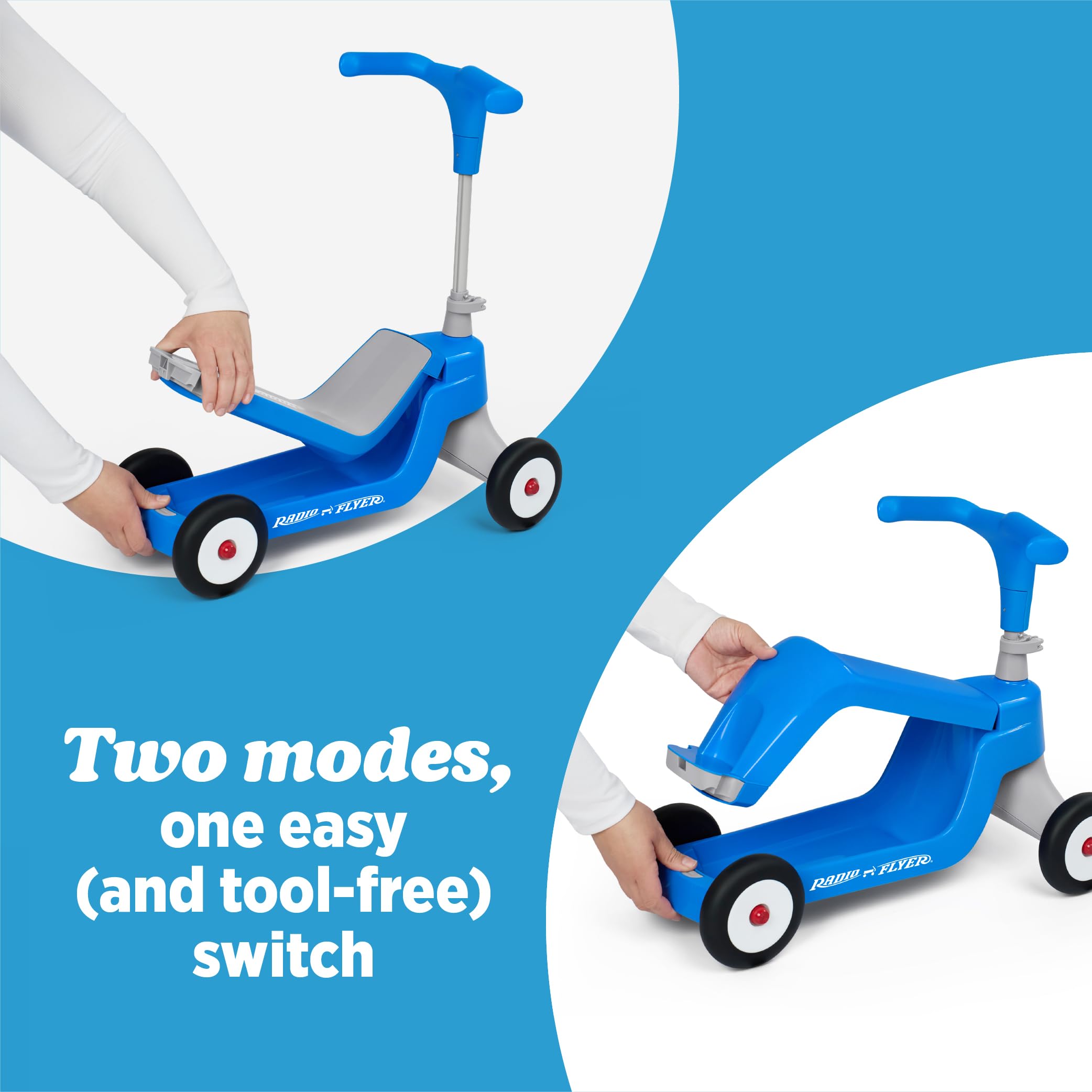 Amazon.com : Radio Flyer Scoot 2 Scooter, Blue, For Kids Ages 1-4